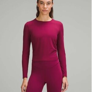 Lululemon All It Takes Nulu Long-Sleeve Shirt Deep Luxe Size 12